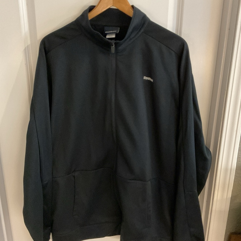 Reebok - Full Zip Athletic Jacket - Black - Men’s Size XXL